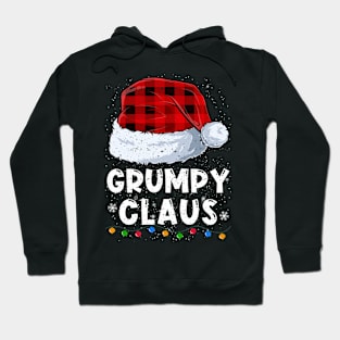 Grumpy Claus Red Plaid Christmas Santa Family Matching Pajama Hoodie